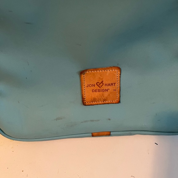 Jon Hart Design Aqua and Tan Duffel Bag - Picture 5 of 13